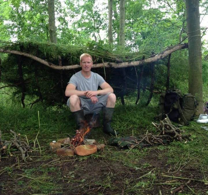 Survival Course with First Aid Trauma Training Ben Limbrick setting up camp